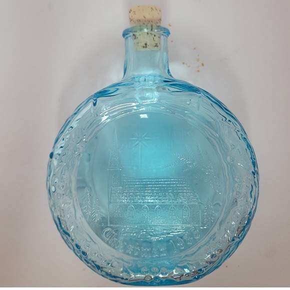 VTG Wheaton Village Christmas 1986 Glass Decanter Handmade Holiday Decor - Picture 5 of 11